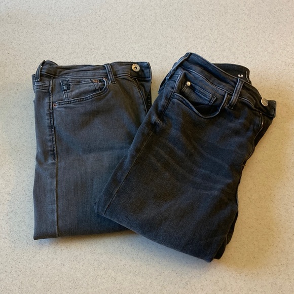 H&M Black Jeans Bundle of Two - Women Sizes 31/32 M - Picture 1 of 15